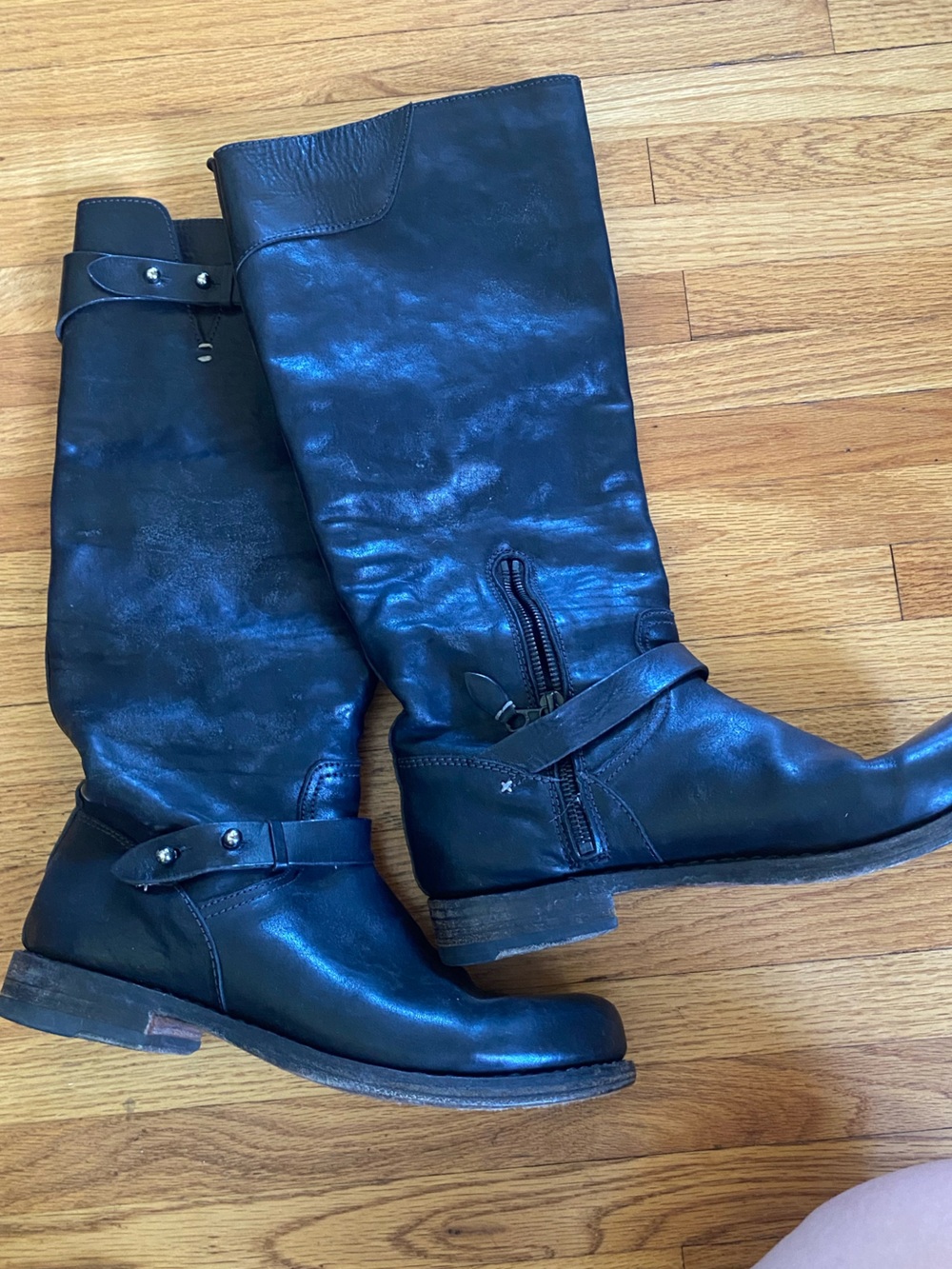 rag & bone Brown Leather Boot Heel Detail
